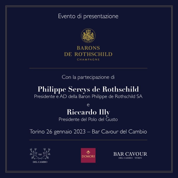 Champagne Barons de Rothschild: Domori diventa il distributore esclusivo in Italia.